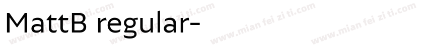 MattB regular字体转换
